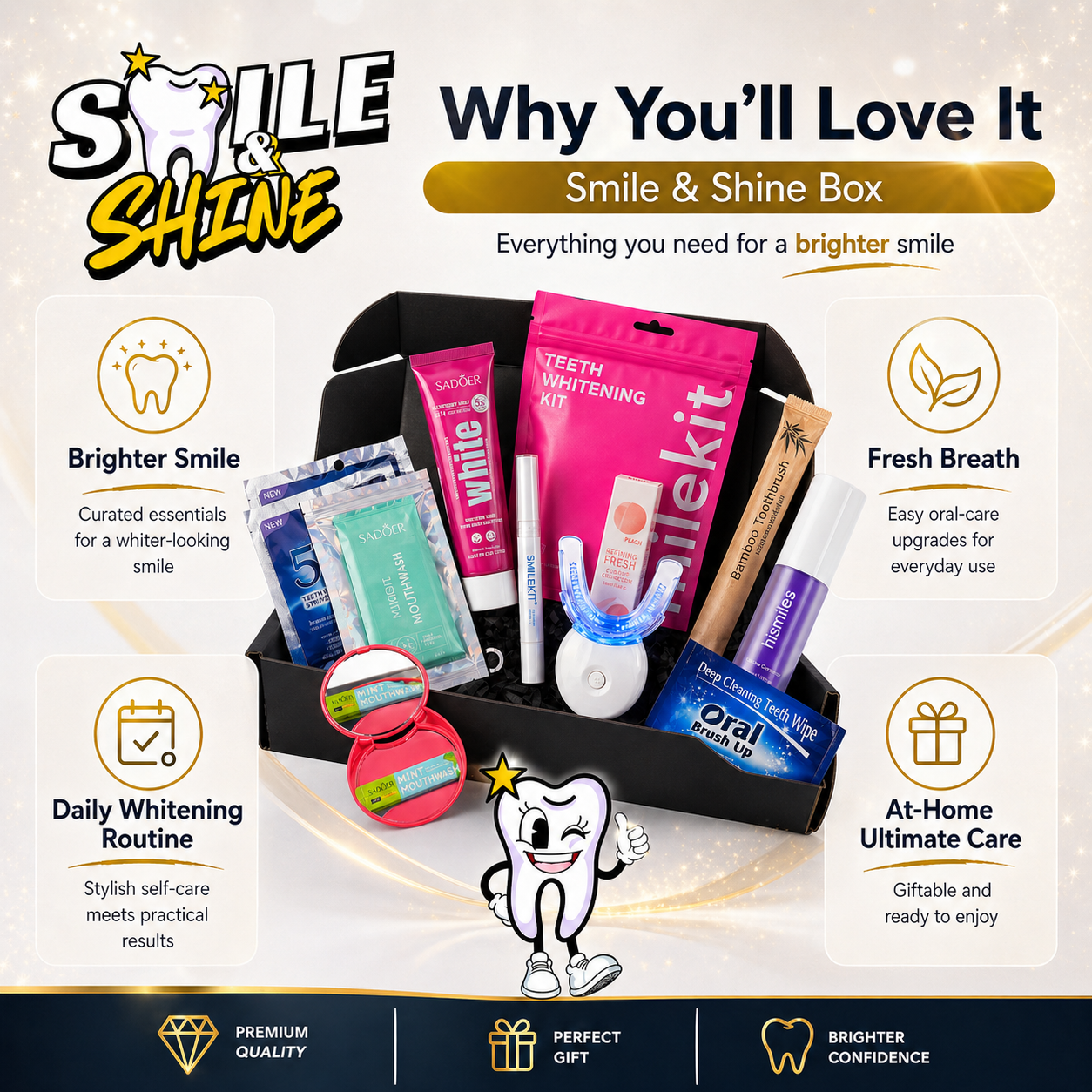 Smile & Shine Box - Complete Teeth Whitening System